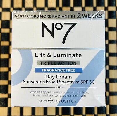 No7 Lift & Luminate Triple Action SPF 30 Day Cream/Night Cream 50ml/1.69oz 05/24