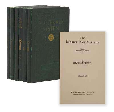 The Master Key System ~ CHARLES F. HAANEL ~ 1919 Incomplete Set ~ 6 of 7 Volumes