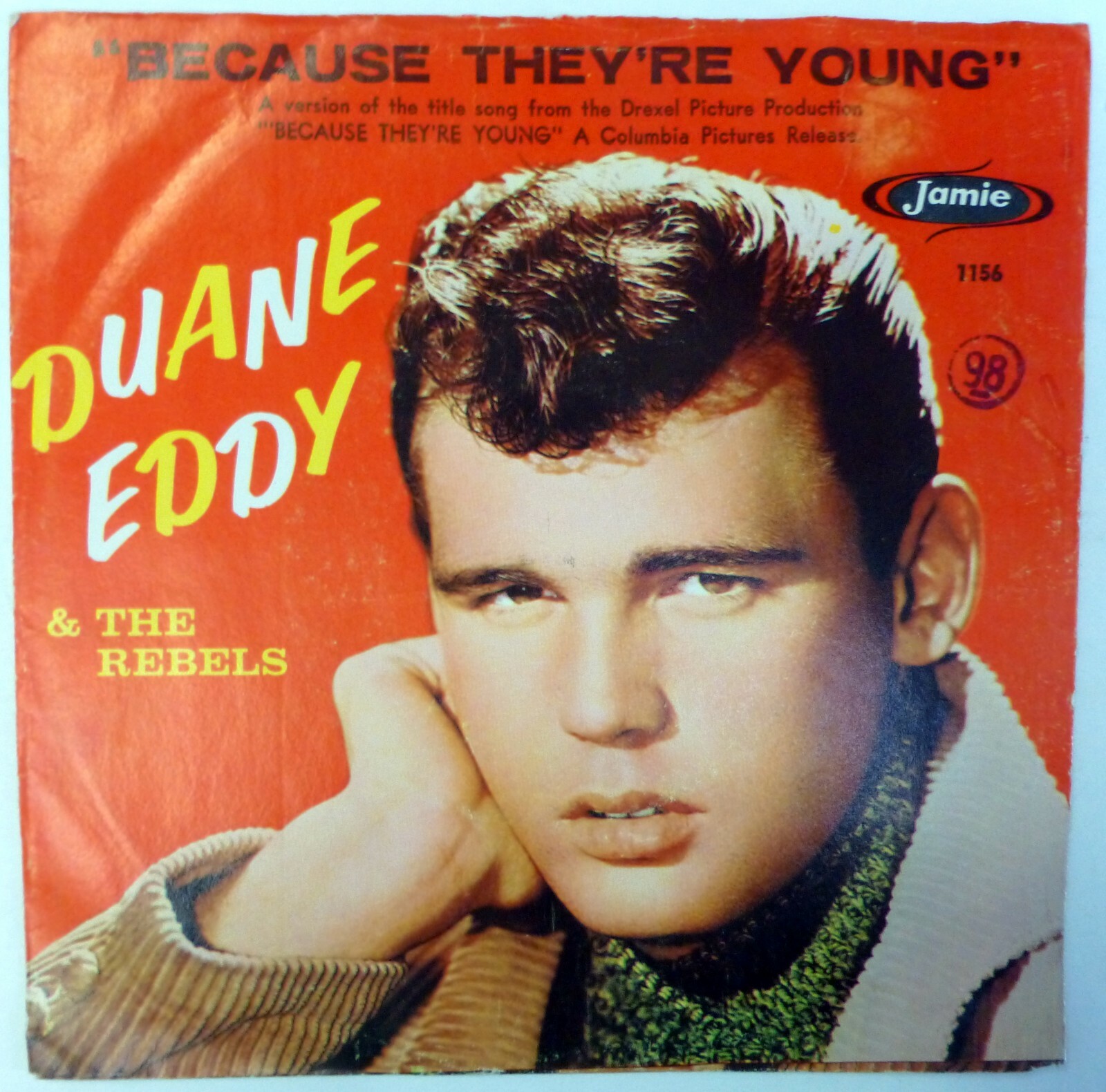 DUANE EDDY 45 Because They're Young/Rebel Walk JAMIE rock