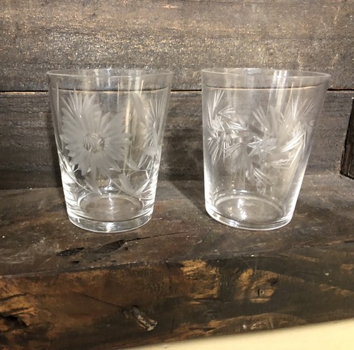 Vintage Shot Glasses * Set of 2 * Rare Estate Find