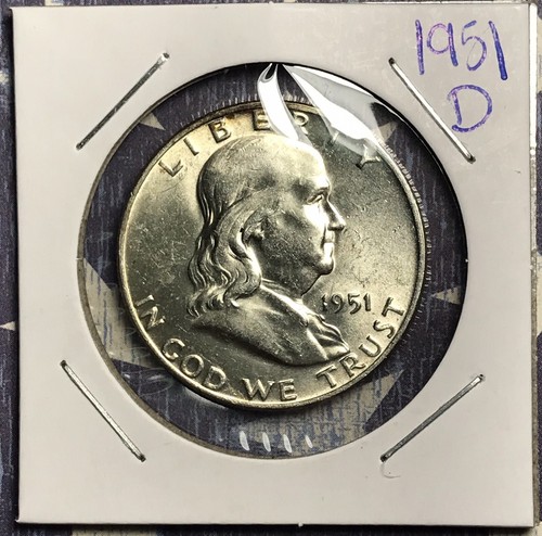 1951-D Franklin Silver Half Dollar Collector Coin for your Collection.