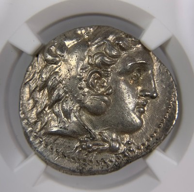 Seleucus I, 312-281 BC - AR Tetradrachm - NGC Choice AU - Fine Style