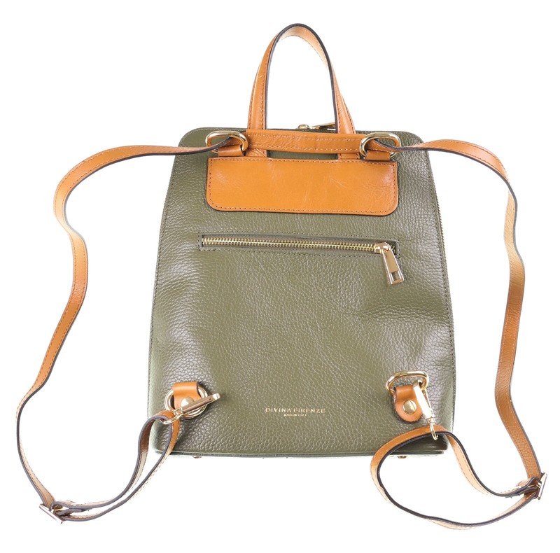 Divina Firenze Made in ITALY Green & Tan Leather Womens  display picture 2