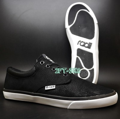 RADII THE JAX BLACK pebble LEATHER MENS SHOES SIZE 10.5 FASHION SNEAKER