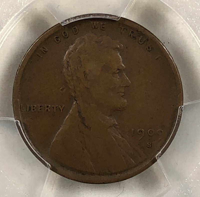 1909-S VDB .01.  Lincoln Cent. PCGS Very Fine Detail.