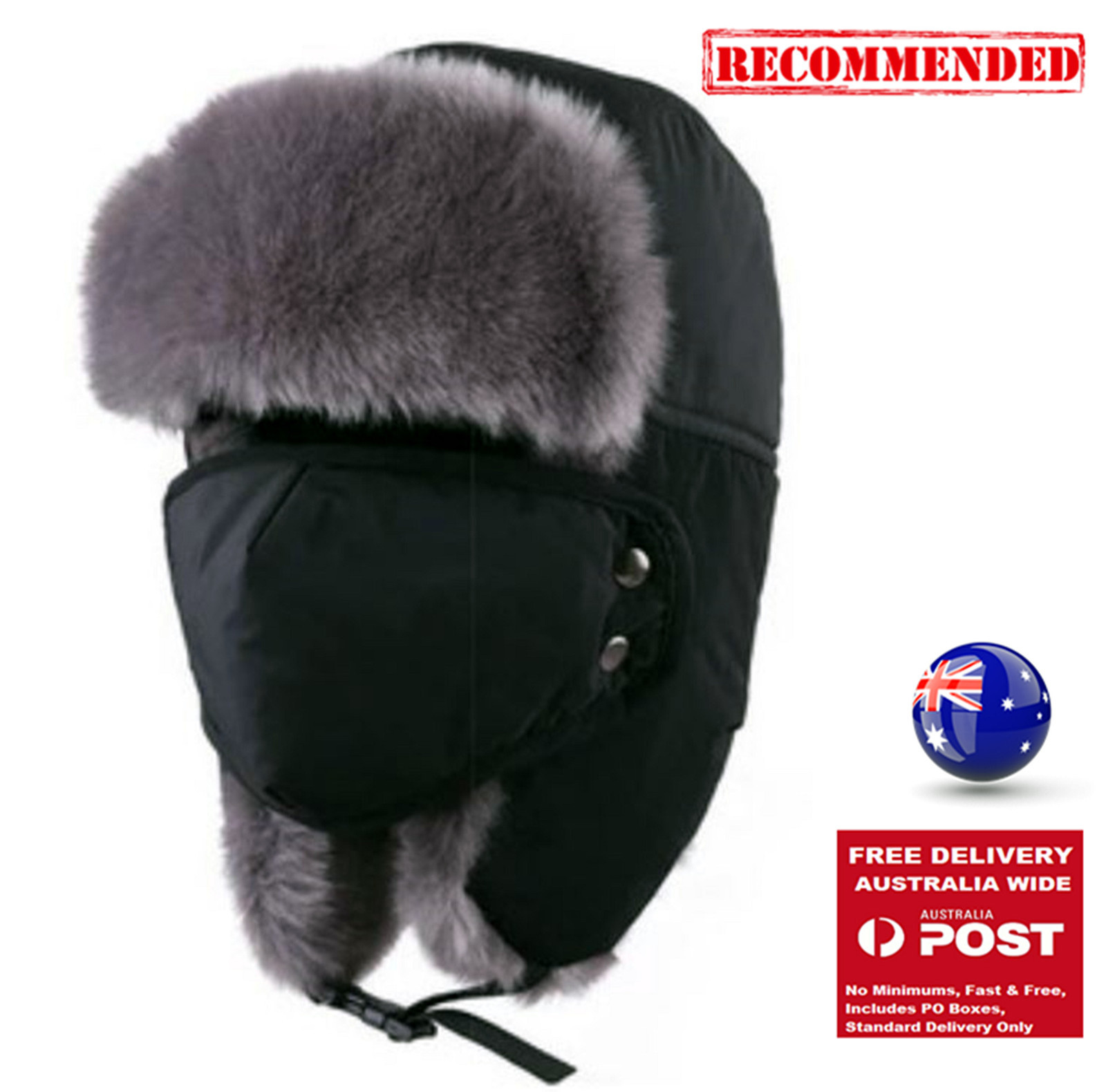 Men Women Balaclava Warm winter Hiking Ski Bike Ushanka Mask Fur