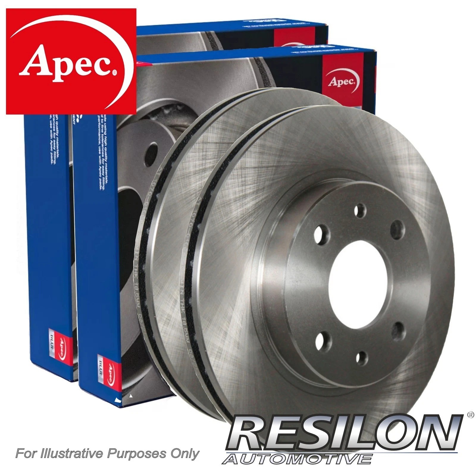 Genuine Apec Blue Rear Brake Discs fits KIA PICANTO SA 1.0 1.1 2004–2011