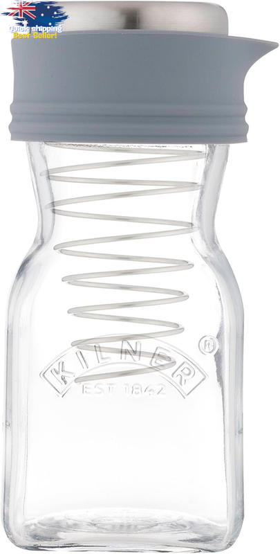 Stainless Steel Salad Dressing Shaker, Silicone Pourer, Dishwasher Safe, 16oz