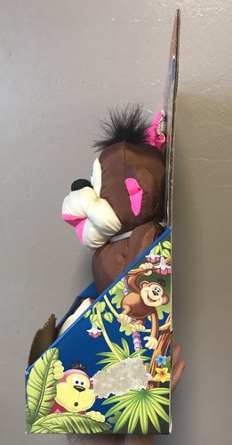 1994 Fisher Price Chattering Chimps In Box Puffalump Plush Brown