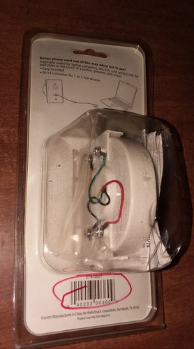 RadioShack 279-607 Retractable Line Cord Telephone Wall Plate