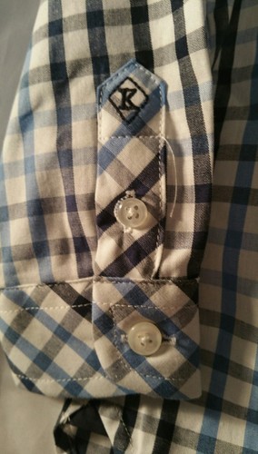 Boys Long Sleeve Button Shirt 18m Blue Checks Childrens Toddler Childrens New