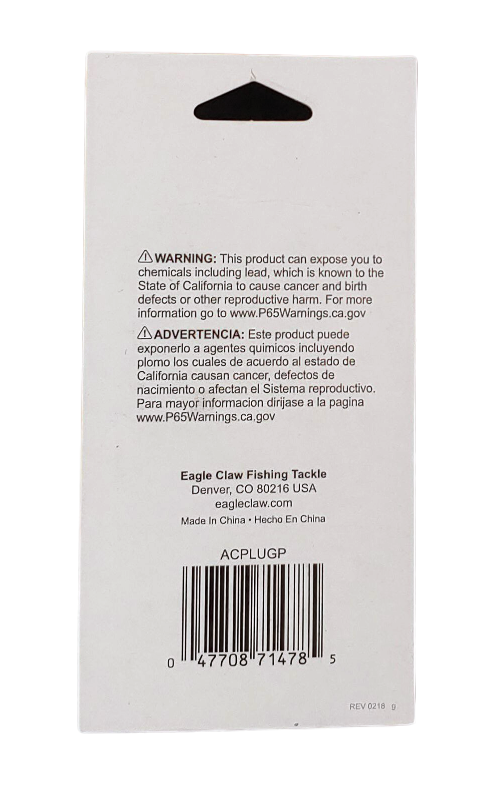 Eagle Claw Freshwater/Saltwater Plastic Casting Plugs Yellow ACPLUGP