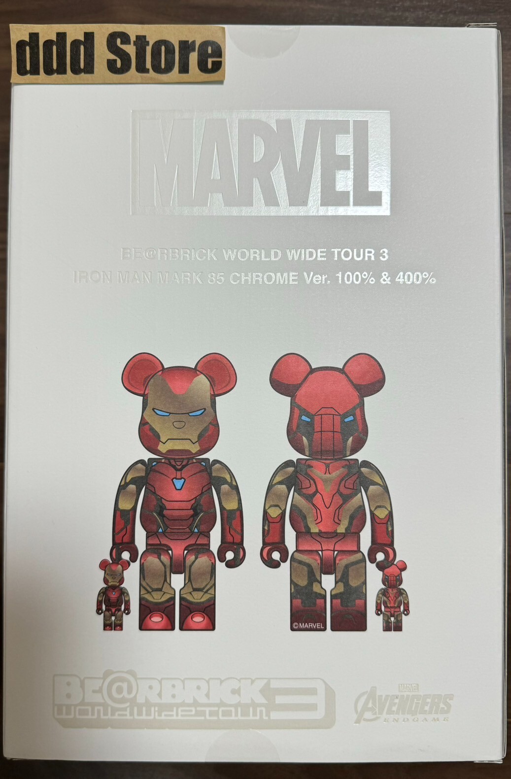 Medicom Toy BE@RBRICK IRON MAN MARK85 CHROME Ver. 100% 400 Medicom Toy BE@RBRICK IRON MAN MARK85 CHROME Ver. 100% 400