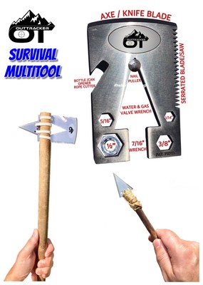 .EDC SURVIVAL CARD AXE TOMAHAWK Hunting Fishing Credit Card Size Multi-Tool