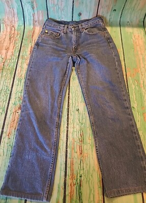 levis levis 595 damen jeans w29 l32 2932 blau dunkelblau stonewash denim e4016 125656245407