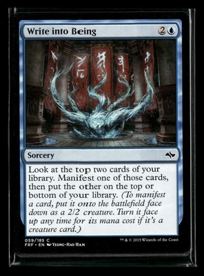 Write into Being MTG Blue Card #59 Magic the Gathering Fate Reforged