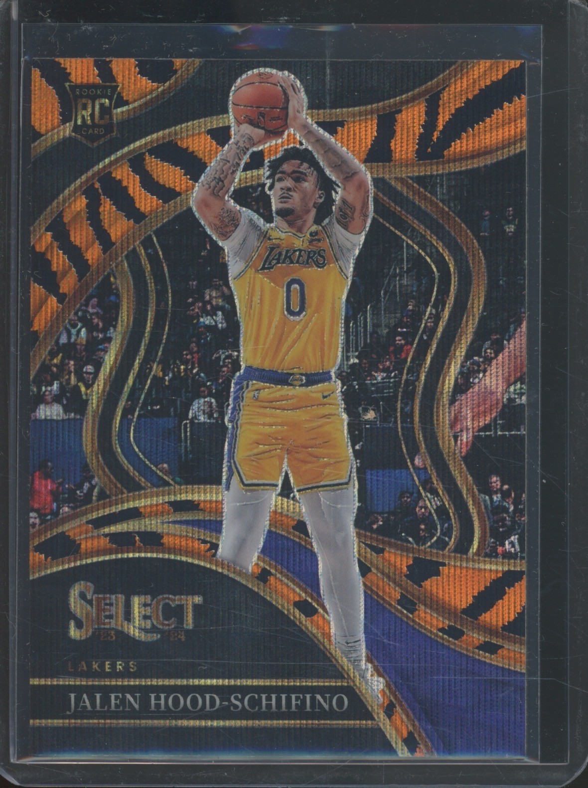 2023 Panini Select Tiger Stripe Courtside #297 Jalen Hood-Schifino RC Case Hit