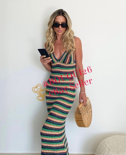 【G FORE】 STRIPED KNIT DRESS(WOMEN) / 追跡付 ZARA WOMAN NWT SS22 STRIPED KNIT DRESS MULTICOLORED ALL