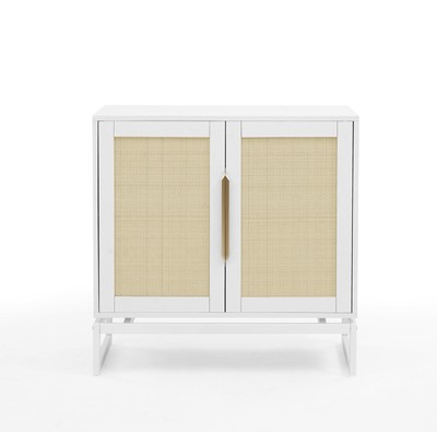 Rattan Sideboard Cabinet 2-Door with 1 Adjustable Shelf, Natural