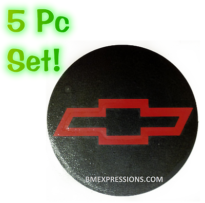 Black chevy bowtie center on sale cap stickers