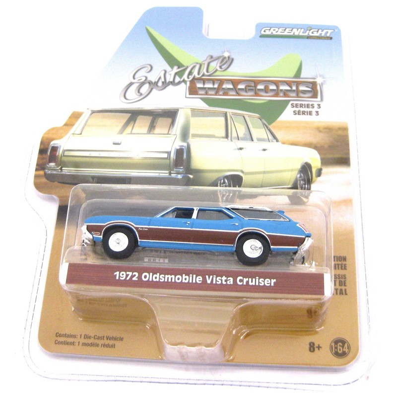 Greenlight 1972 Oldsmobile Vista Cruiser - Blau Woody 1:64