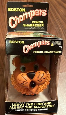 VINTAGE NEW 70 S/80 S BOSTON CHOMPERS LEROY THE LION MECHANICAL PENCIL SHARPENER
