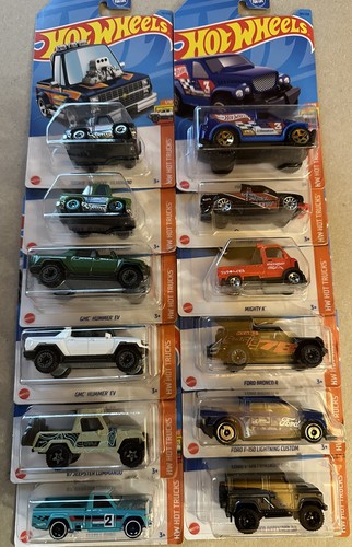 🔥2023 Hot Wheels HW HOT TRUCKS. Full set of 12. Color