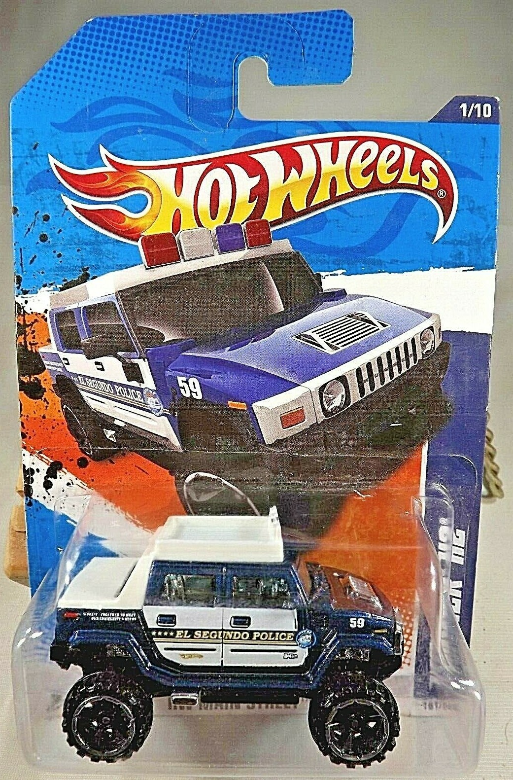 2011 Hot Wheels #161 HW Main Street 1/10 HUMMER H2 Blue