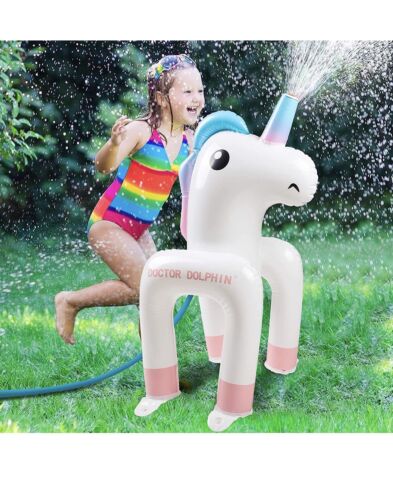 Foayex Unicorn Sprinkler for Kids, Inflatable Water Pool Toys ...