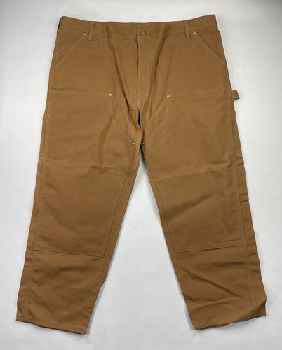 パンツ Carhartt double knee B01 BRN 30x30 Carhartt B01 BRN Duck Double Knee Distressed Work Pants Sz