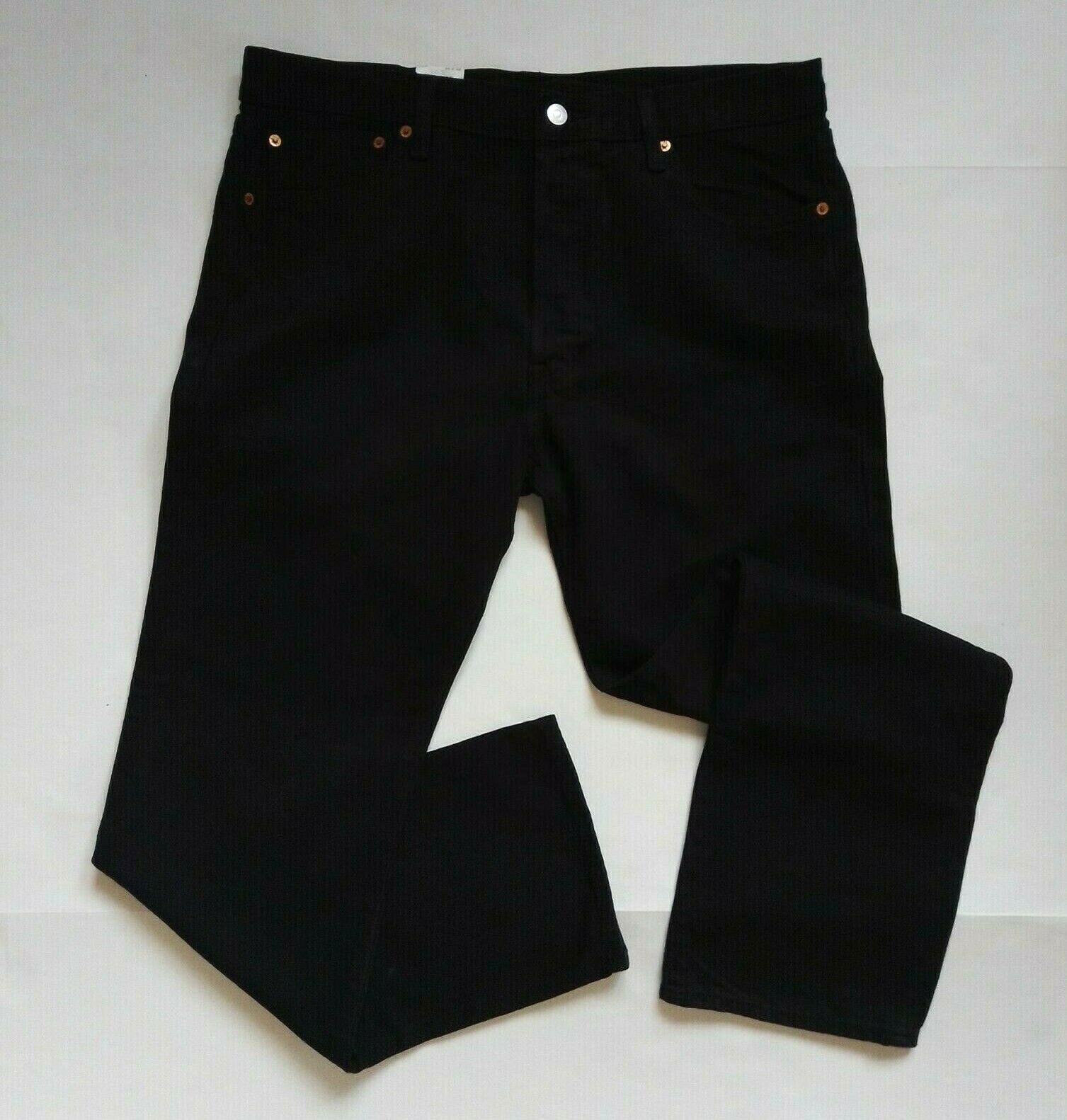 LEVI'S 501 Original Straight Leg Denim Black Jeans Men's W36 LEVI'S 501 Original Straight Leg Denim Black Jeans Men's W36