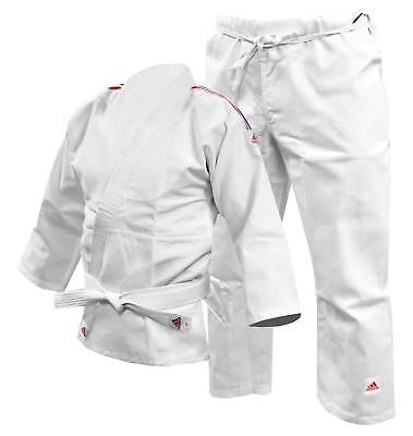 Adidas J250 Judo Traje Niños Judoka Uniforme Niño Niña Blanco Gi Niños Traje