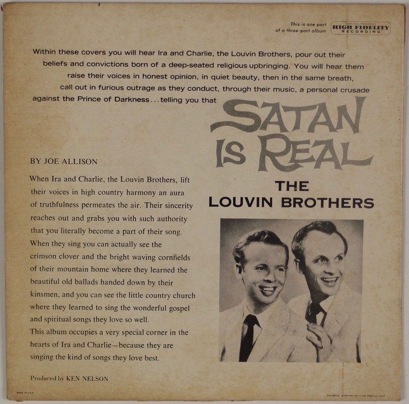 LOUVIN BROTHERS: Satan is Real, Part 1 EAP 1-1277 45 EP PS ...