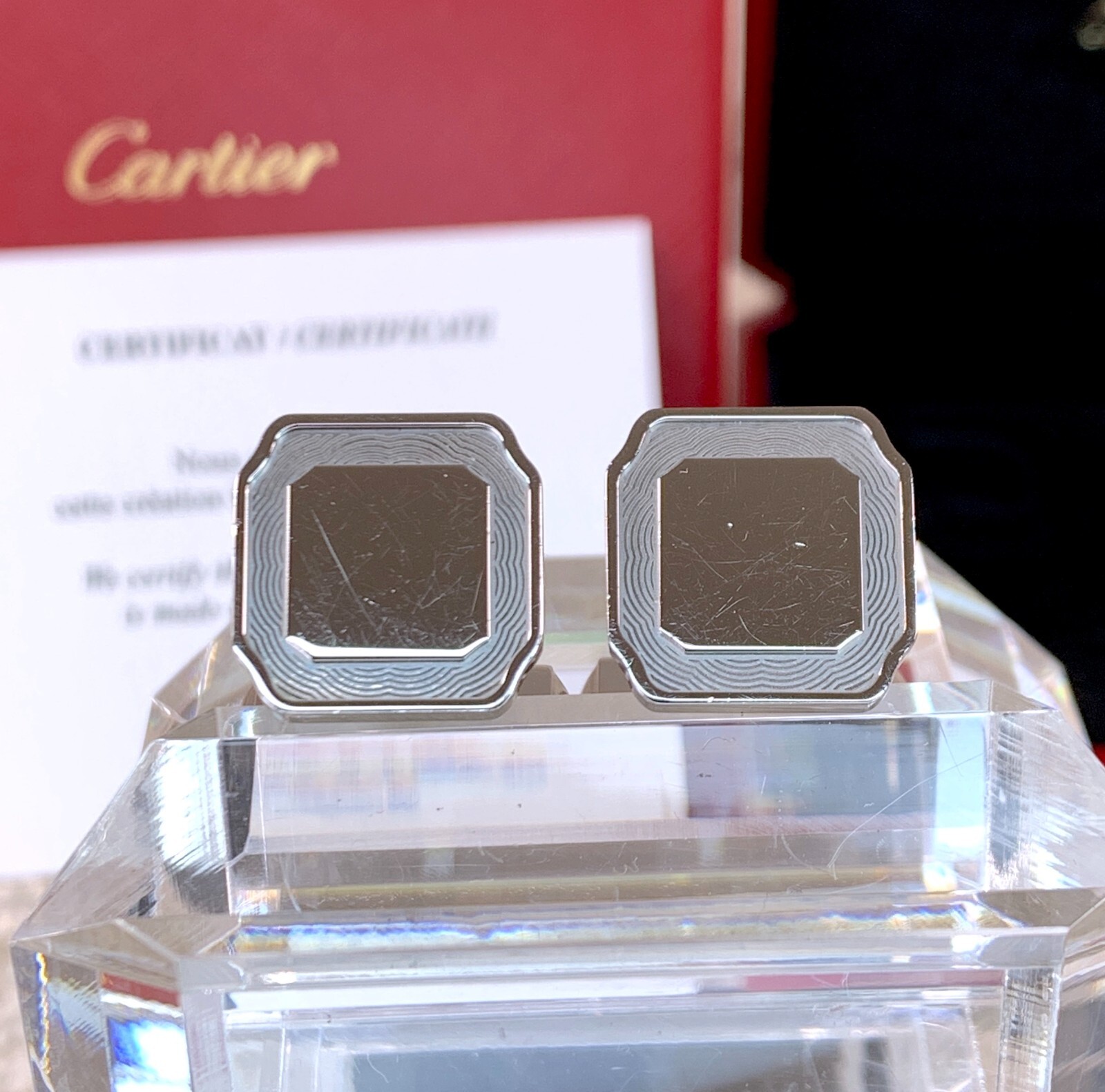 Cartier シルバー925 カフリンクス 専用ケース付き Cartier シルバー925 カフリンクス 専用ケース付き