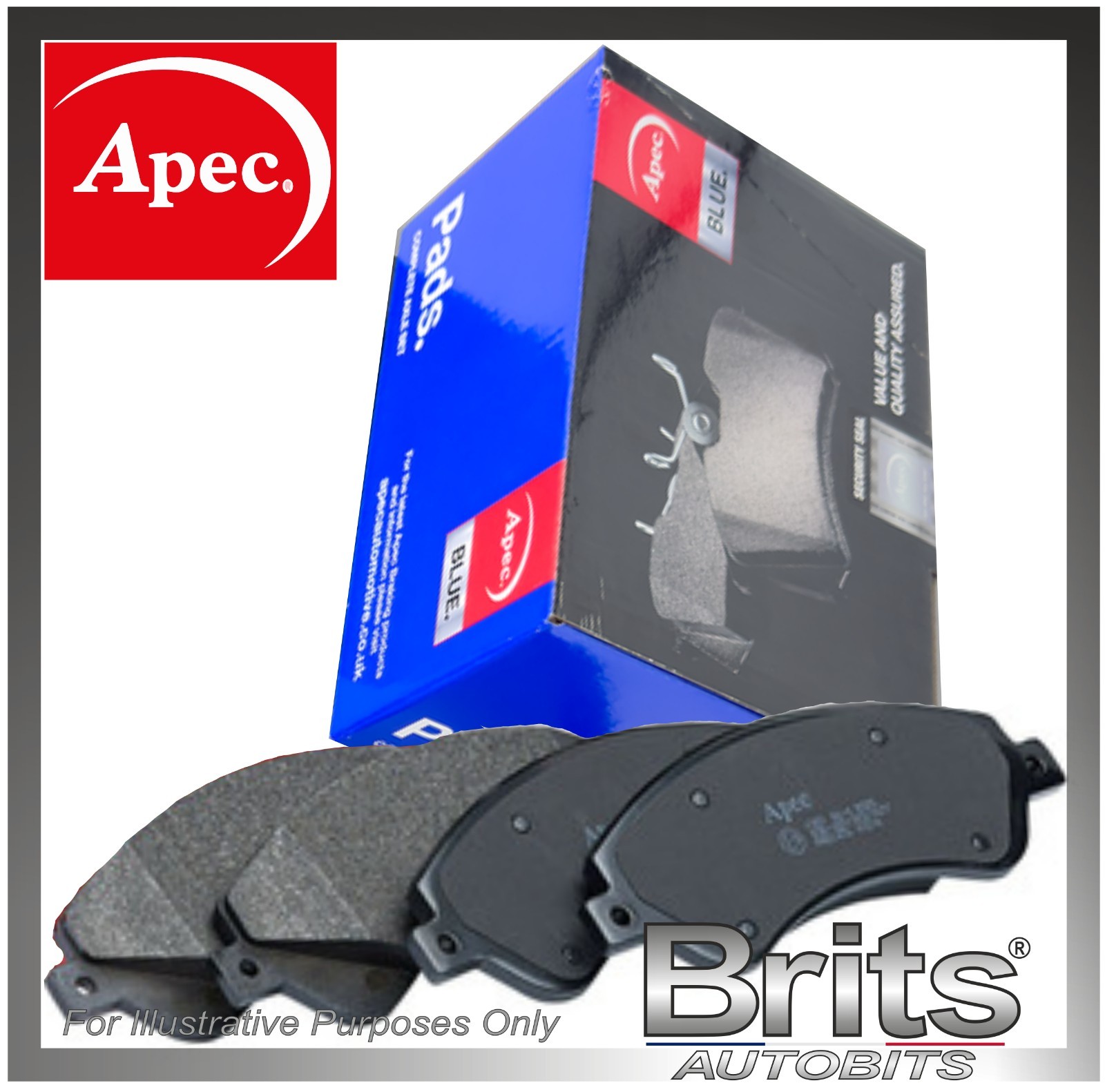 Genuine Apec Blue Front Brake Pads for Ford Fusion 1.4 / 1.6 (2002–2012)