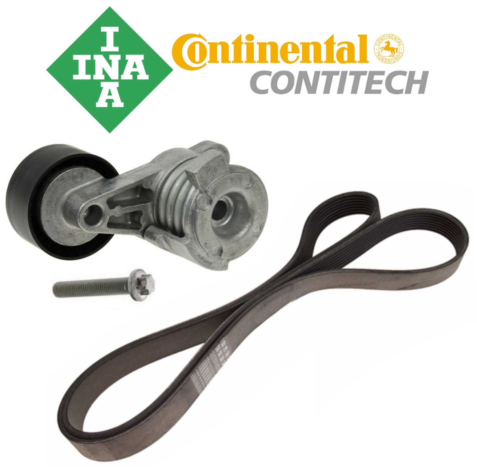 OEM Belt Tensioner w/ Pulley + Drive Belt Kit OEM INA BMW 528i X3 xDrive28i | eBay