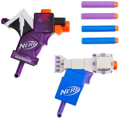 Nerf MicroShots Minecraft Ender Dragon and Elder Guardian Mini Blaster 2-Pack, 4
