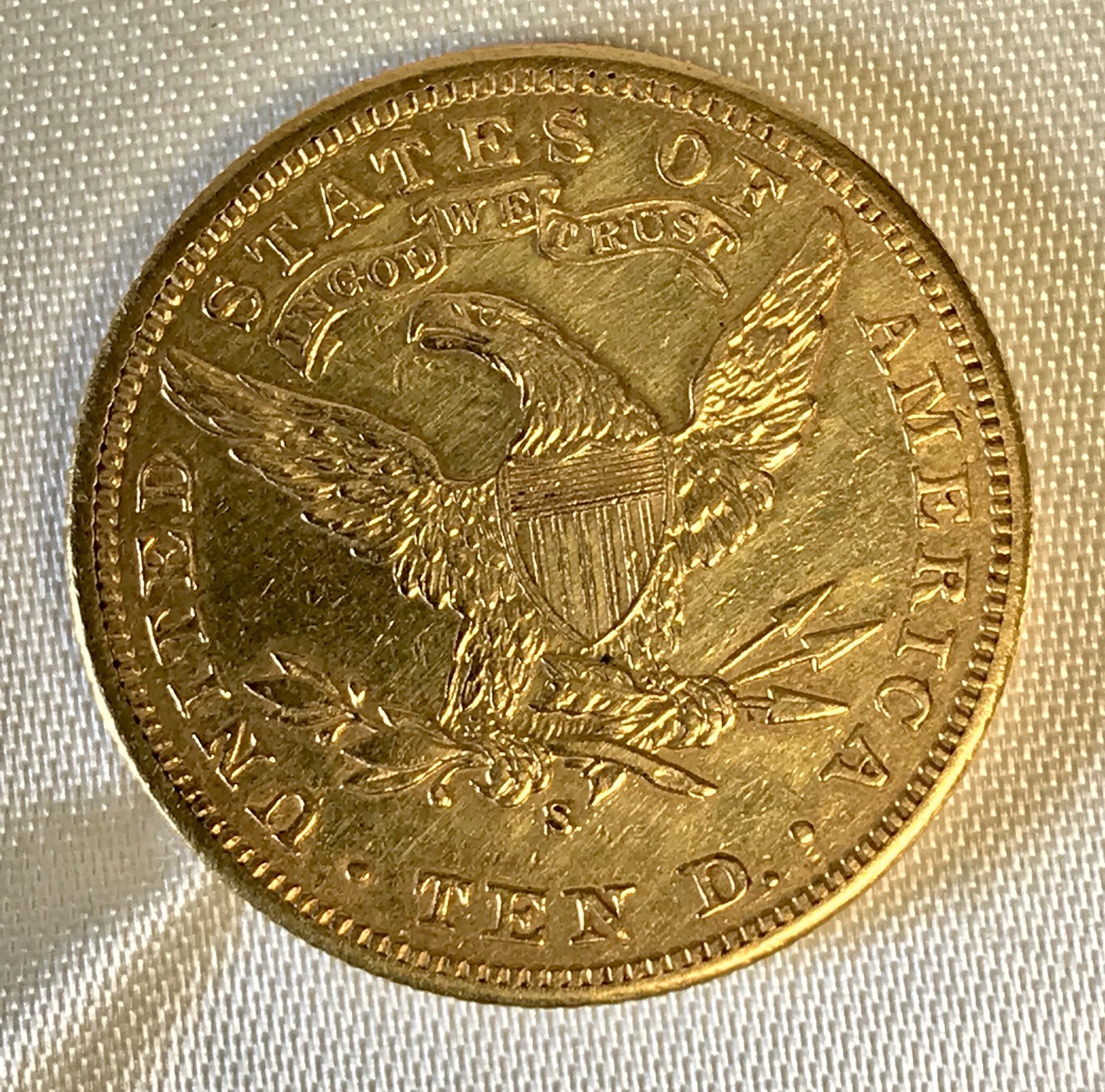 UNITED STATES 1902-S TEN DOLLAR LIBERTY HEAD EAGLE GOLD COIN EXCELLENT CONDITION