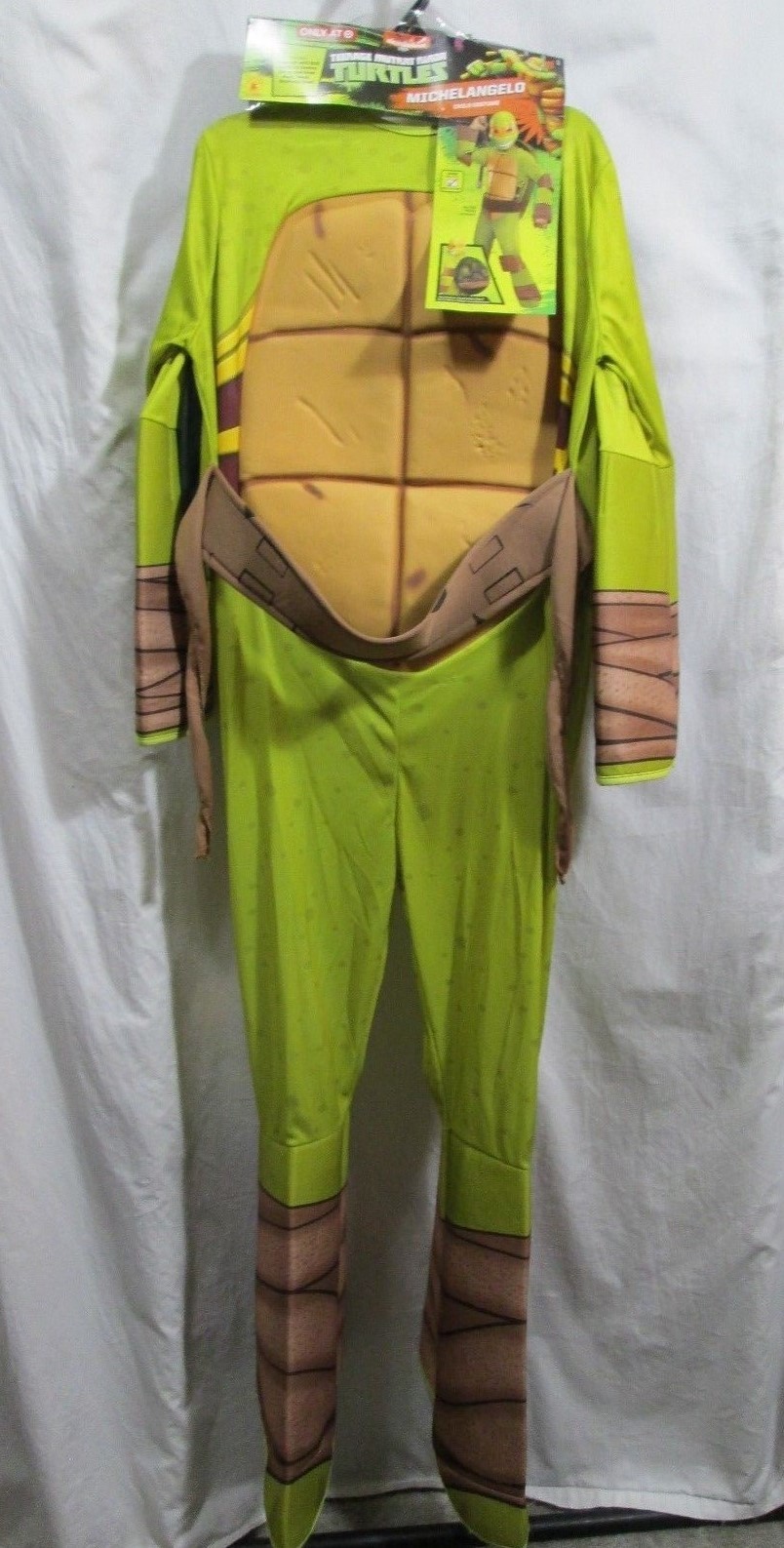Teenage Mutant Ninja Turtles MICHELANGELO Boys L (12-14) Halloween Costume NEW