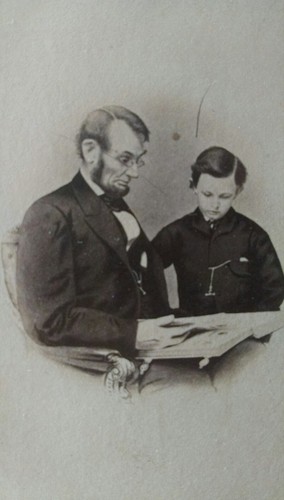President Lincoln and Son Original Civil War Era Cdv #4