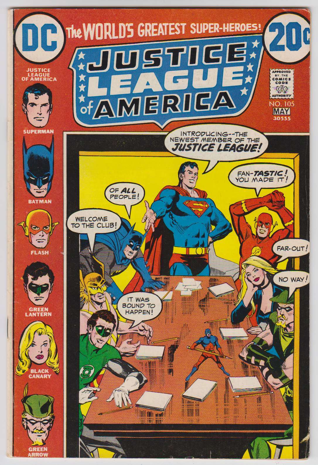 Justiceです L5878: Justice League of America #105, Vol 1, Fine Condition