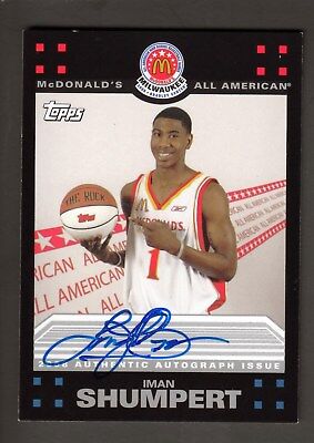 Iman Shumpert 2008-09 Topps McDonald's All American Rookie On Card Autograph. rookie card picture
