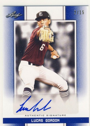 2019 Leaf Perfect Game National Showcase - Lucas Gordon #BA-LG1