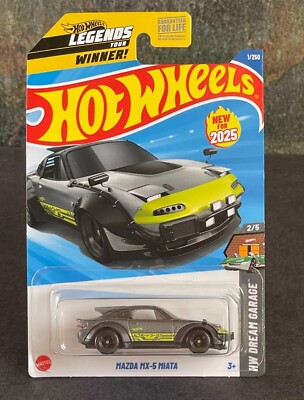 2025 Hot Wheels Case B = Mazda MX-5 Miata #1 Mainline = New Legends Tour USA