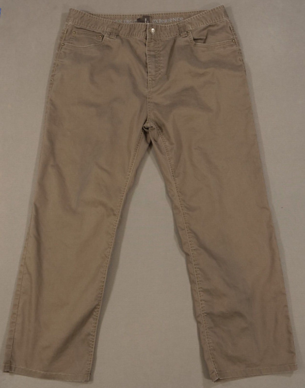 Prana Pants Mens 40  Brown Bridger Pants Slim Fit Chino Hiking Mid Rise Zip