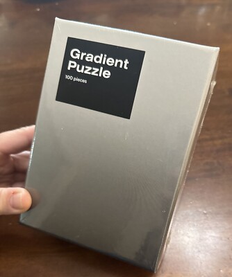 Gradient Puzzle by Bryce Wilner 100 Pieces 11x15'' Black White Gray Areaware NEW