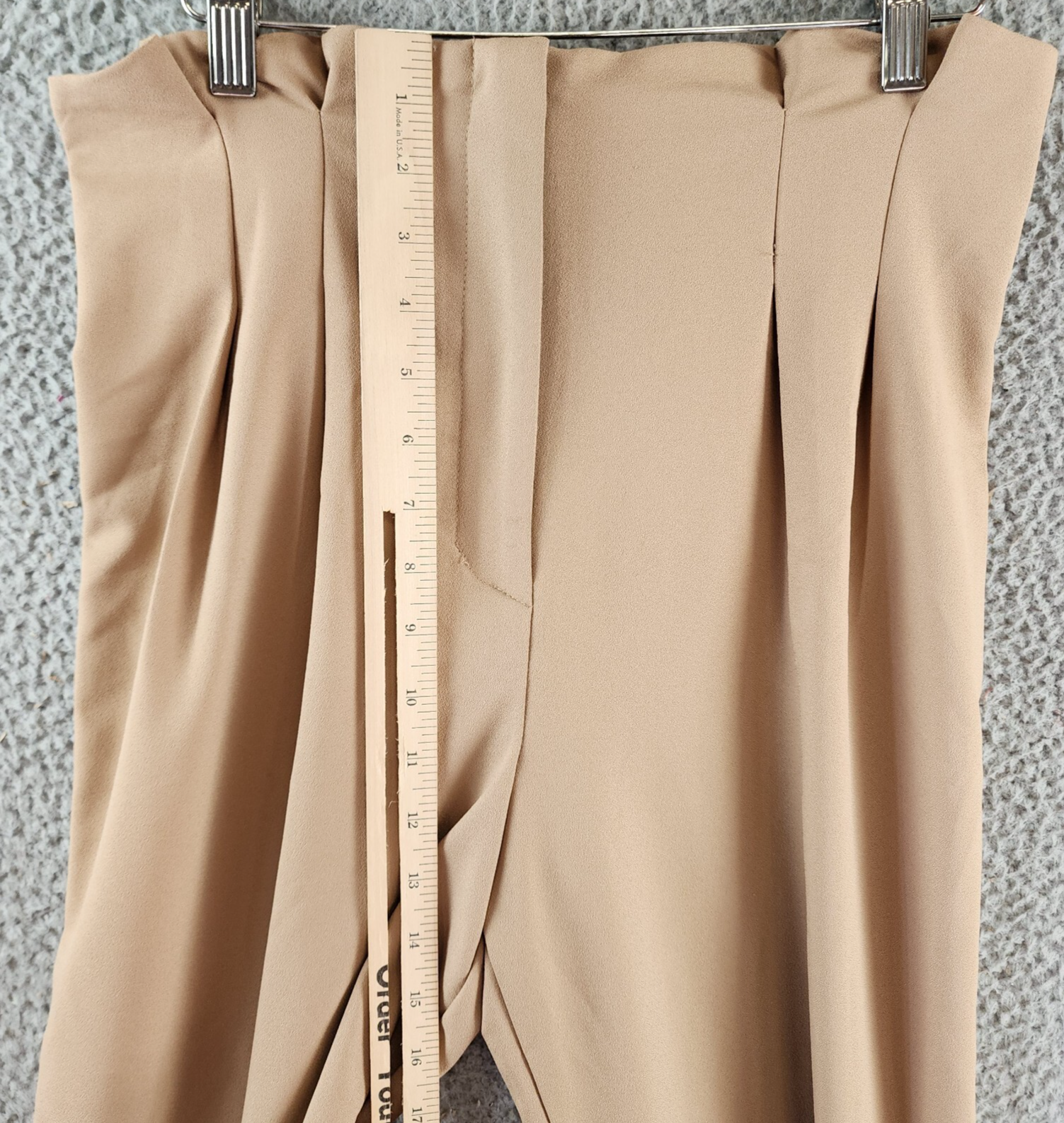 AQUA Pleated-Waist Wide-Leg Pants Women's M Coco Elastic Waist Zipper Closure~ - Picture 5 of 11