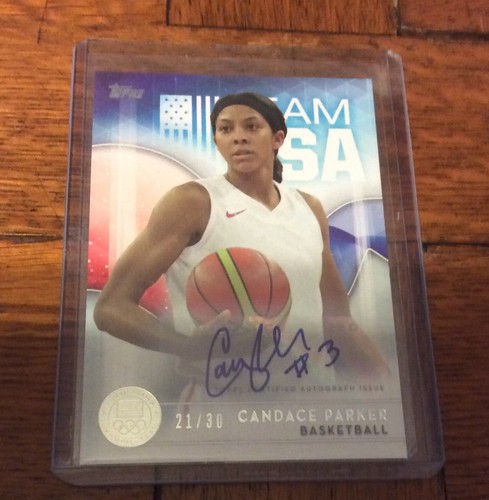 2016 Topps Olympic Team USA -  CANDACE PARKER Silver Autograph #21/30 Auto