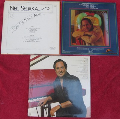 Neil Sedaka [Lot of 3 LPs]: Let's Go Steady Again / Sedaka's Back / A Song
