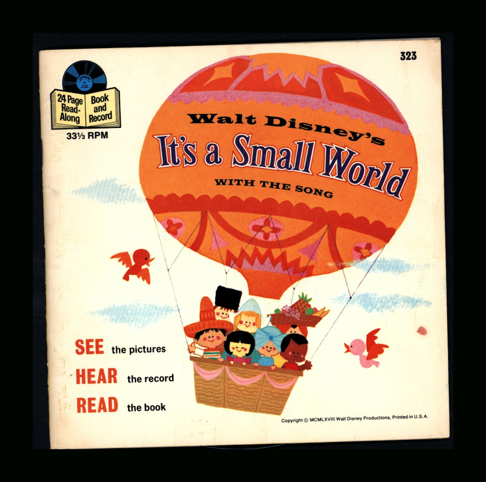 Walt Disney's It's a Small World レコード 絵本 Walt Disney's It's a Small World; With the Song: A